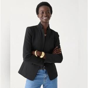 J Crew Regent Blazer In Four Season Stretch Womens 8 Black Career NWT
